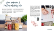 Buchcover und Innenansicht für das Buch: Stressfrei kochen mit Wochenplänen