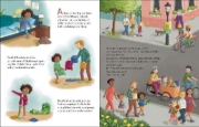 Buchcover und Innenansicht für das Buch: Hallo Schule, hier kommt Ben! - Ein Mitmach-Bilderbuch zum Schulanfang