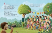 Buchcover und Innenansicht für das Buch: Hallo Schule, hier kommt Ben! - Ein Mitmach-Bilderbuch zum Schulanfang