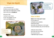 Buchcover und Innenansicht für das Buch: WAS IST WAS Erstes Lesen easy! Band 17. Tiere in der Nacht