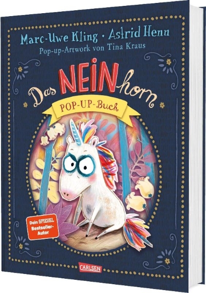 Buchcover und Innenansicht für das Buch: Das NEINhorn Pop-up-Buch