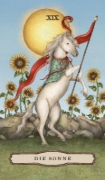 Buchcover und Innenansicht für das Buch: Woodland Wardens Tarot - Set mit Booklet u. 78 Karten