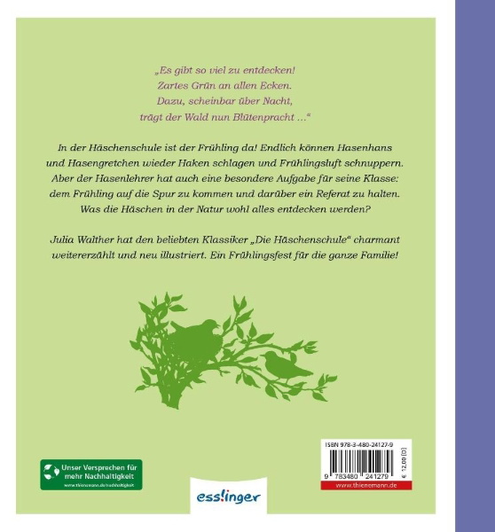 Buchcover und Innenansicht für das Buch: Die Häschenschule 9: Frühling in der Häschenschule