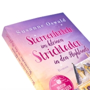 Buchcover und Innenansicht für das Buch: Sternenfunkeln im kleinen Strickladen in den Highlands