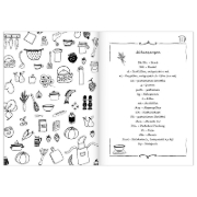 Buchcover und Innenansicht für das Buch: Rezeptbuch zum Selberschreiben in rosa