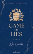 Buchcover und Innenansicht für das Buch: Game of Lies - No Limits (St. Gloria College 2)