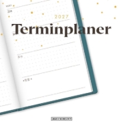 Buchcover und Innenansicht für das Buch: Terminplaner Lederlook 2027 Schwarz
