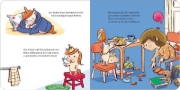 Buchcover und Innenansicht für das Buch: Die Einhorn-Trödel-Bande. Dalli dalli, hopp hopp!