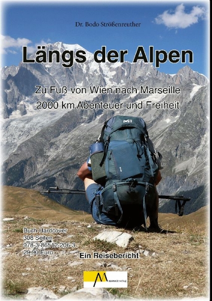 Buchcover und Innenansicht für das Buch: Längs der Alpen