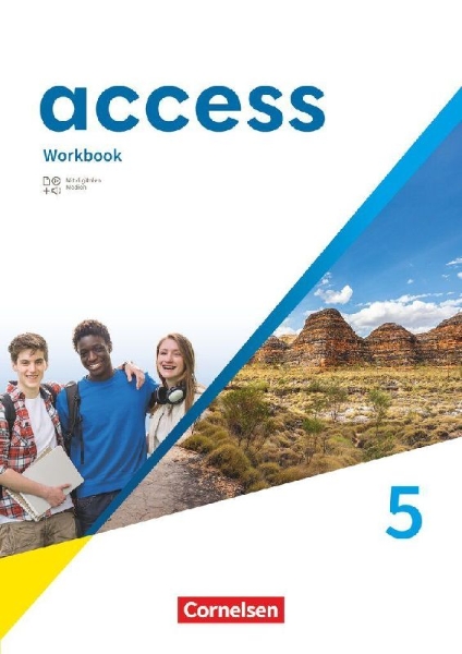 Buchcover und Innenansicht für das Buch: Access Band 5: 9. Schuljahr - Allgemeine Ausgabe 2022 - Workbook mit digitalen Medien