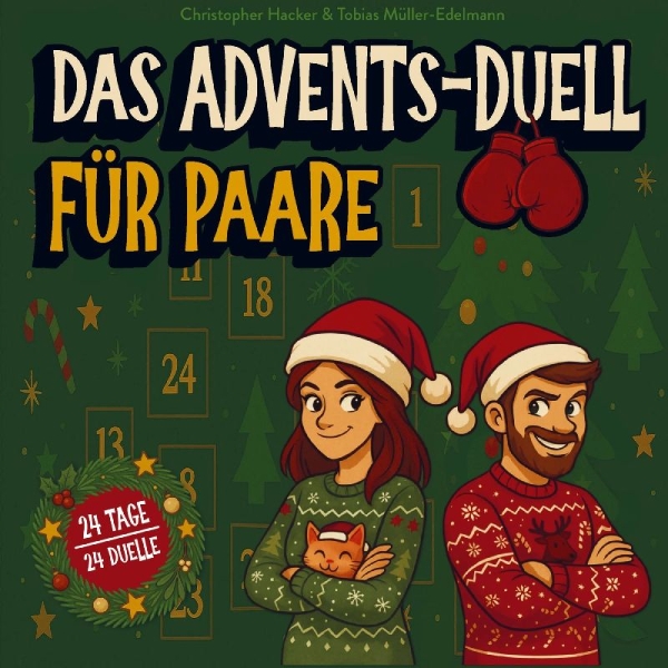Buchcover und Innenansicht für das Buch: Das Advents-Duell für Paare