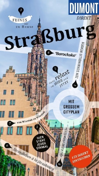 Buchcover und Innenansicht für das Buch: DUMONT direkt Reiseführer Straßburg