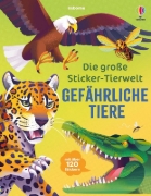 Buchcover und Innenansicht für das Buch: Die große Sticker-Tierwelt: Gefährliche Tiere