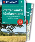 Buchcover und Innenansicht für das Buch: KOMPASS Wanderführer Pfaffenwinkel, Fünfseenland, Starnberger See, Ammersee, 60 Touren mit Extra-Tourenkarte