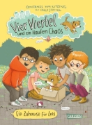 Buchcover und Innenansicht für das Buch: Vier Viertel und ein Haufen Chaos 1: Ein Zuhause für Loki
