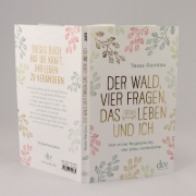 Buchcover und Innenansicht für das Buch: Der Wald, vier Fragen, das Leben und ich Von einer Begegnung, die alles veränderte
