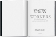 Buchcover und Innenansicht für das Buch: Sebastião Salgado. Arbeiter. Zur Archäologie des Industriezeitalters
