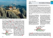 Buchcover und Innenansicht für das Buch: ROTHER Wanderführer Dolomiten - Gadertal: 55 Touren im Val Badia und in den Naturparks Puez-Geisler und Fanes-Sennes-Prags.