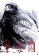 Buchcover und Innenansicht für das Buch: Der Rabe / The Raven