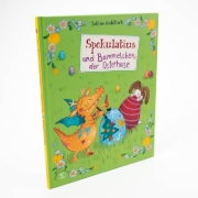 Buchcover und Innenansicht für das Buch: Spekulatius, der Weihnachtsdrache. Spekulatius und Bammelchen, der Osterhase