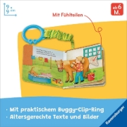 Buchcover und Innenansicht für das Buch: Mein erstes Buggybuch: Fühl mal! Bauernhoftiere