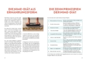 Buchcover und Innenansicht für das Buch: Gesund mit der NiMe-Diät