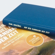 Buchcover und Innenansicht für das Buch: Auf der Sandbank der Zeit