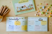Buchcover und Innenansicht für das Buch: Freundschaftsbuch Meine Lieblingsmenschen - Erinnerungen an die Kindergartenzeit