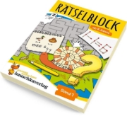 Buchcover und Innenansicht für das Buch: Rätselblock ab 8 Jahre, Band 1, A5-Block