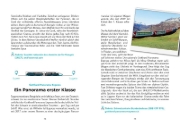 Buchcover und Innenansicht für das Buch: Der verrückteste Reiseführer mit dem Zug