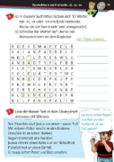Buchcover und Innenansicht für das Buch: Die drei ??? Kids: Mein Übungsheft Deutsch 2. Klasse - Richtig schreiben