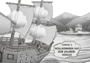 Buchcover und Innenansicht für das Buch: Bobby & Max - Das Geheimnis der Zauberschule