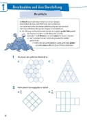 Buchcover und Innenansicht für das Buch: Mathe in 15 Min - Brüche 5./6. Klasse