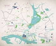 Buchcover und Innenansicht für das Buch: Glücksorte in Hamburg
