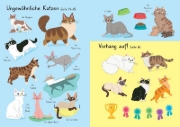 Buchcover und Innenansicht für das Buch: Mein Immer-wieder-Stickerbuch: Meine liebsten Katzen