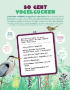 Buchcover und Innenansicht für das Buch: Birding - Entdecke die Wunderwelt der Vögel.