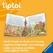 Buchcover und Innenansicht für das Buch: tiptoi® Liederbücher - Meine schönsten englischen Kinderlieder