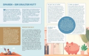 Buchcover und Innenansicht für das Buch: Geld für Kids erklärt