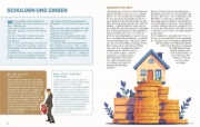 Buchcover und Innenansicht für das Buch: Geld für Kids erklärt