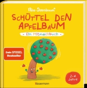 Buchcover und Innenansicht für das Buch: Schüttel den Apfelbaum - Ein Mitmachbuch. Für Kinder von 2 bis 4 Jahren