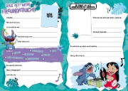 Buchcover und Innenansicht für das Buch: Disney Stitch: Meine Freunde