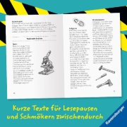 Buchcover und Innenansicht für das Buch: Verrückte Fakten für coole Jungs. Top Secret. Alles über Spione, Detektive und Agenten (Kinderbuch ab 9 Jahre)
