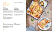 Buchcover und Innenansicht für das Buch: Heißluftfritteuse - knusprig & fettarm frittieren, braten, rösten, backen - neue Rezepte für den Airfryer für Fleisch, Fisch, Gemüse, Obst und Kuchen