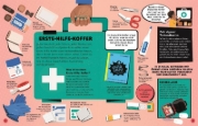 Buchcover und Innenansicht für das Buch: Erste Hilfe - Entdecke deine Superkraft