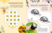 Buchcover und Innenansicht für das Buch: Das Garten-Rätselbuch 2 - Mit Profi-Tipps von "Wir sind Garten"