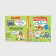 Buchcover und Innenansicht für das Buch: Mach mit auf dem Bauernhof