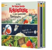 Buchcover und Innenansicht für das Buch: Der kleine Drache Kokosnuss in drei spannenden Abenteuern