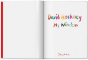 Buchcover und Innenansicht für das Buch: David Hockney. My Window