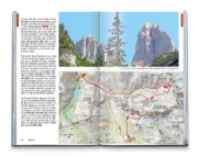 Buchcover und Innenansicht für das Buch: KOMPASS Wanderführer Sextner Dolomiten, Naturpark Drei Zinnen - Herausragende Dolomiten, 50 Touren mit Extra-Tourenkarte