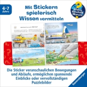Buchcover und Innenansicht für das Buch: Wieso? Weshalb? Warum? Stickerheft - Flugzeuge